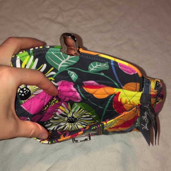 Vera Bradley Jazzy Blooms Push Lock Wristlet - Picture 4 of 5